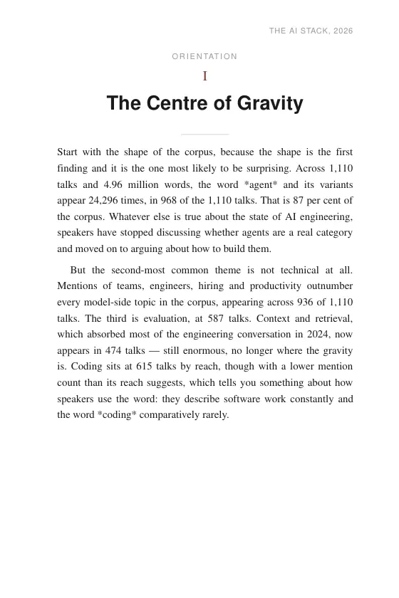Page 11 of The AI Stack 2026: Ch. I — The Centre of Gravity